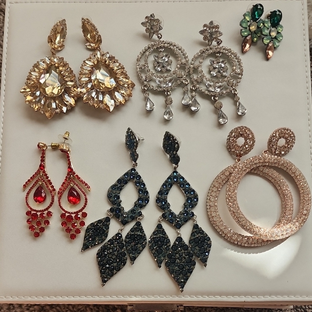 Bundle Of STUNNING Pageant Earrings
